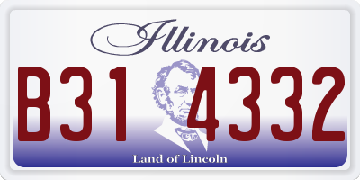 IL license plate B314332