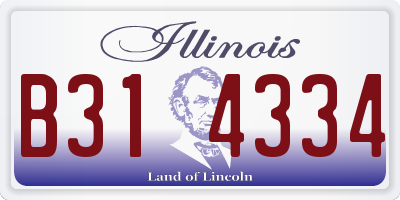IL license plate B314334