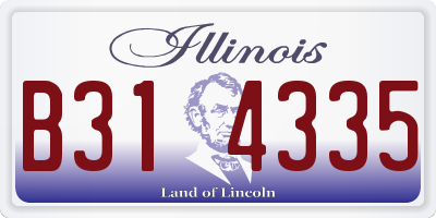 IL license plate B314335