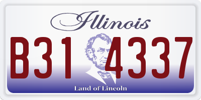 IL license plate B314337