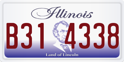 IL license plate B314338