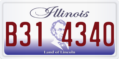 IL license plate B314340