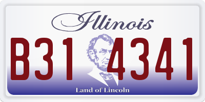 IL license plate B314341