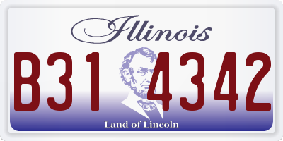 IL license plate B314342