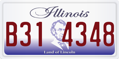 IL license plate B314348