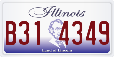 IL license plate B314349