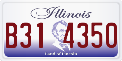 IL license plate B314350