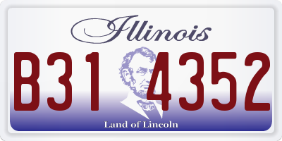 IL license plate B314352