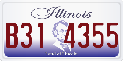 IL license plate B314355