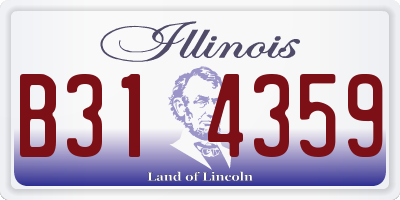 IL license plate B314359
