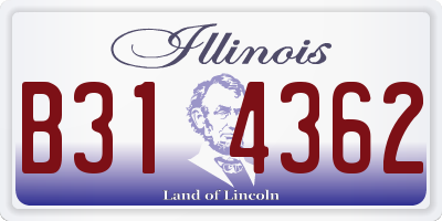 IL license plate B314362