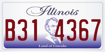 IL license plate B314367
