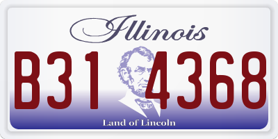 IL license plate B314368