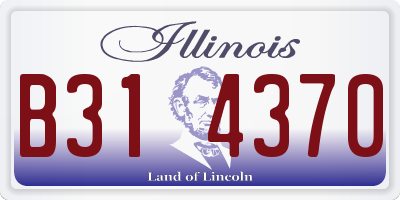 IL license plate B314370