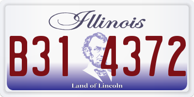 IL license plate B314372