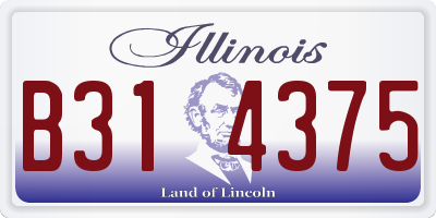 IL license plate B314375