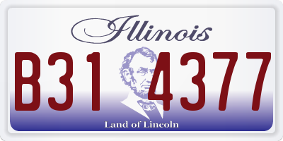 IL license plate B314377