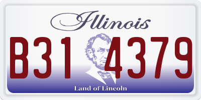 IL license plate B314379