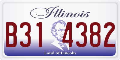 IL license plate B314382