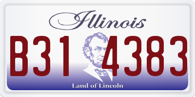 IL license plate B314383