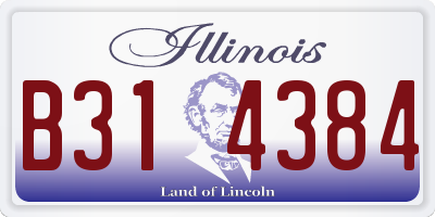 IL license plate B314384