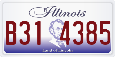 IL license plate B314385