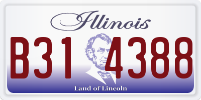 IL license plate B314388