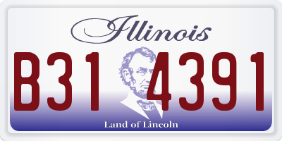 IL license plate B314391