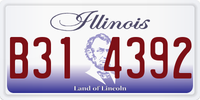 IL license plate B314392