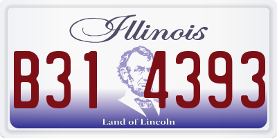 IL license plate B314393