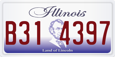 IL license plate B314397