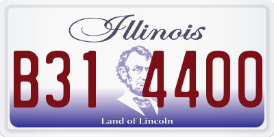 IL license plate B314400