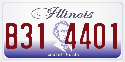 IL license plate B314401