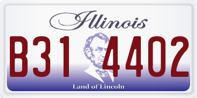 IL license plate B314402