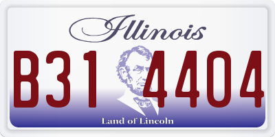 IL license plate B314404