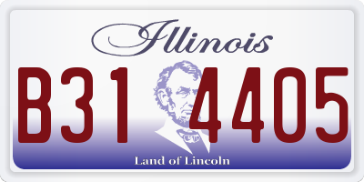 IL license plate B314405