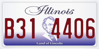 IL license plate B314406