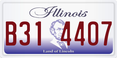 IL license plate B314407
