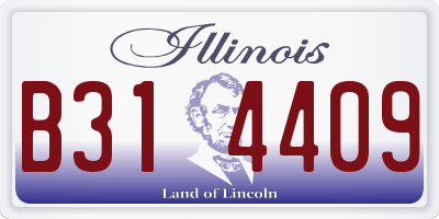 IL license plate B314409