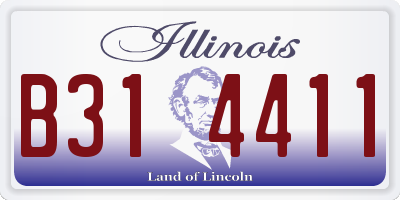 IL license plate B314411