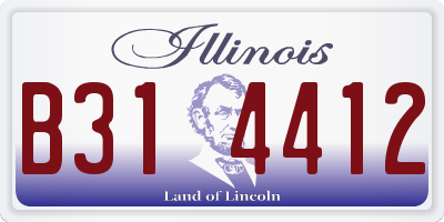IL license plate B314412