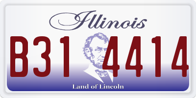 IL license plate B314414