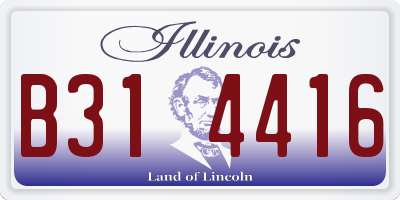 IL license plate B314416
