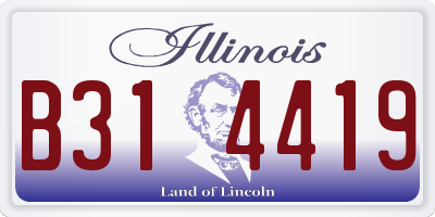 IL license plate B314419