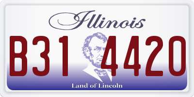 IL license plate B314420