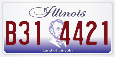 IL license plate B314421