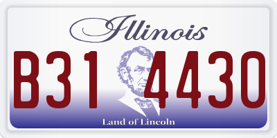 IL license plate B314430