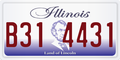IL license plate B314431