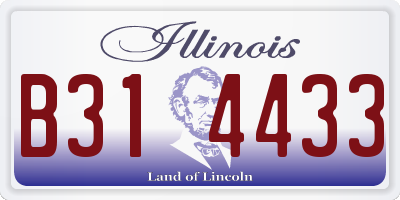 IL license plate B314433