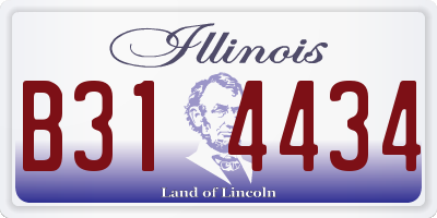 IL license plate B314434